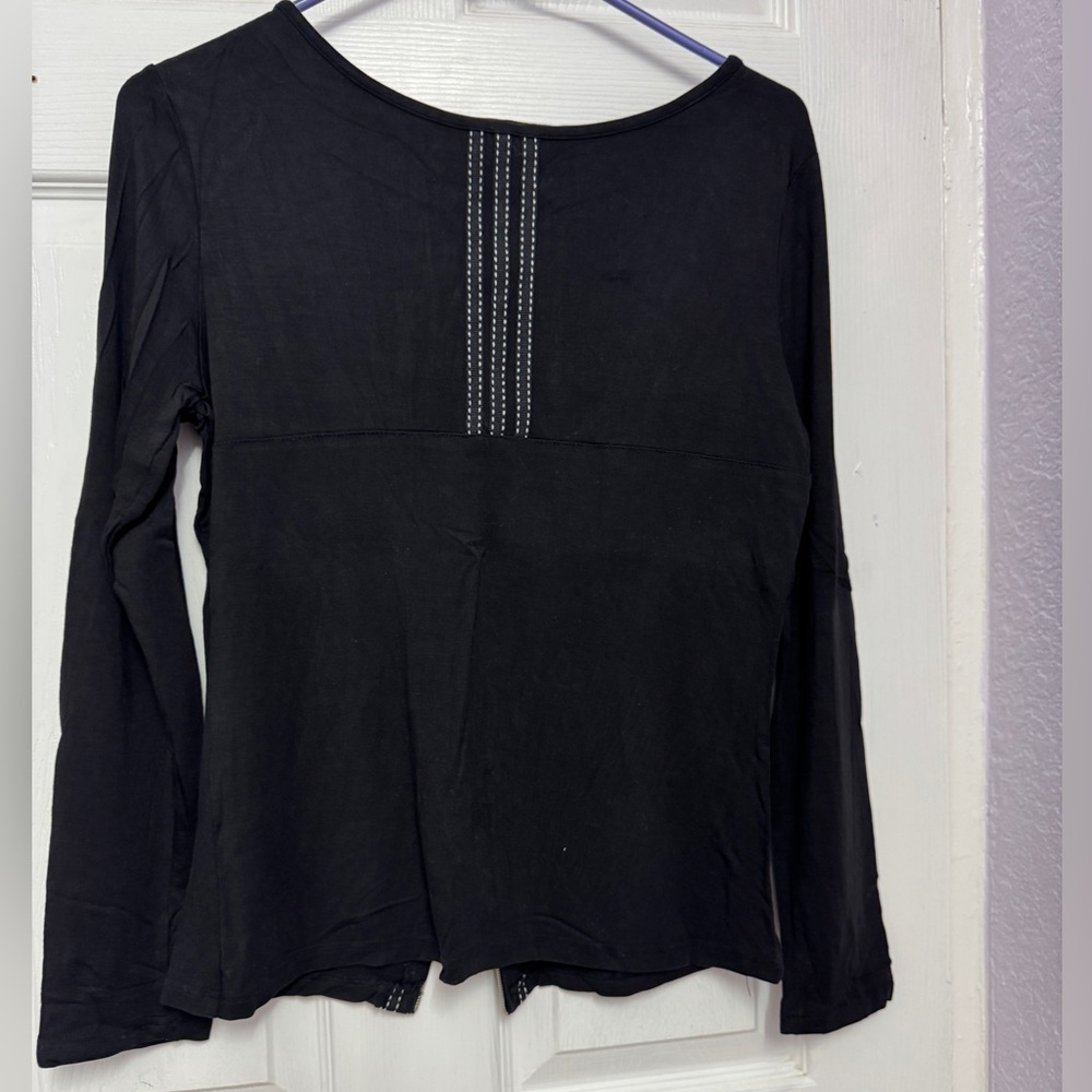 Chic Black Long Sleeve Women's Top